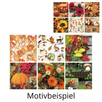 Idena Serviette Herbstmotive 33x33cm sortiert