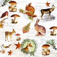 Idena Serviette Herbstmotive 33x33cm sortiert