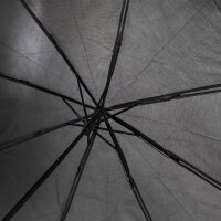 Kompakter Taschenregenschirm in Schwarz mit einem Durchmesser von 100 cm und automatischem Öffnungsmechanismus