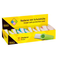 Idena Radierer mit Schutzhülle sortiert