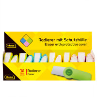 Idena Radierer mit Schutzhülle sortiert