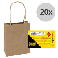 20 braune Papiertüten aus FSC-recyceltem Papier mit...