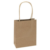 20 braune Papiertüten aus FSC-recyceltem Papier mit den Maßen 12 x 15 x 5 cm für nachhaltiges Verpacken