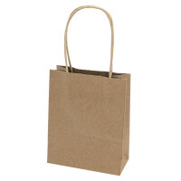 20 braune Papiertüten aus FSC-recyceltem Papier mit den Maßen 12 x 15 x 5 cm für nachhaltiges Verpacken