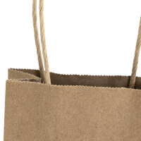 20 braune Papiertüten aus FSC-recyceltem Papier mit den Maßen 12 x 15 x 5 cm für nachhaltiges Verpacken