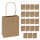 20 braune Papiertüten aus FSC-recyceltem Papier mit den Maßen 12 x 15 x 5 cm für nachhaltiges Verpacken