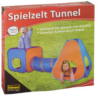 Spielzelt Tunnel für Kinder, 265 x 95 x 100 cm, Pop...