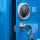 Spartresor - aus Metall, mit Zahlen- & Schlüsselschloss, blau