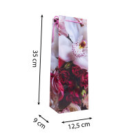 Flaschentasche "classic Blumen" - sortierte Motive, 35 x 12,5 x 9 cm