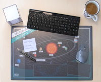 Schreibtischunterlage Sonnensystem, 58,5 x 38,5 cm, mit Einstecktaschen