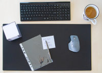 Schreibtischunterlage im Computerpadformat, 34 x 65 cm, Schwarz