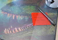 Schreibtischunterlage Dinosaurier, 58,5 x 38,5 cm, mit Einstecktaschen