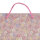 Geschenktasche mit Blumenmuster in Pink, Maße 23 x 18 x 8 cm, FSC Mix zertifiziert