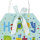 Blaue Geschenktasche Happy Birthday mit den Maßen 25 x 19 x 11,5 cm und FSC-Mix Zertifizierung