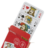 Skatspiel mit 32 Spielkarten im französischen Stil aus FSC-Mix Papier