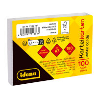 Karteikarten kariert - 180g/m², weiß, DIN A7, 100 Stück