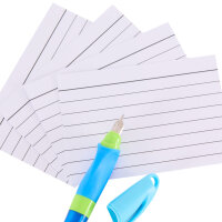 Karteikarten liniert - 180g/m², weiß, DIN A5, 100 Stück