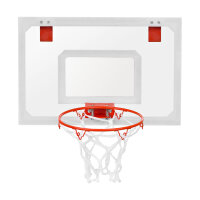 Mini-Basketball-Set für den Innenbereich bestehend aus 4 Teilen in den Maßen 45,8 x 30,6 x 6,5 cm.