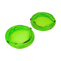 Wurfspiel Frisbee Slam Set in Grün, Rot und Blau mit 4 Teilen in bunter Verpackung.