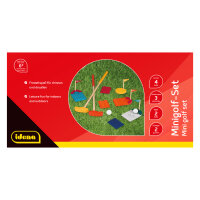 Holz-Minigolf-Set mit 12 Teilen in bunter Farbbox...