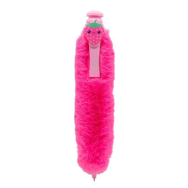 Kugelschreiber Fluffy Pink mit weicher, flauschiger Spitze und einer Länge von 28,2 cm