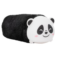 Flauschiger Panda-Schlamper in Schwarz-Weiß mit niedlichem Gesichtsausdruck und einer Größe von 22 cm