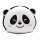 Flauschiger Panda-Schlamper in Schwarz-Weiß mit niedlichem Gesichtsausdruck und einer Größe von 22 cm