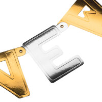 Girlande Happy New Year - gold/silber, 300 cm
