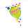 Girlande Happy Birthday - dreieckig, mehrfarbig, 10 m, 20 Wimpel