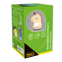 LED Nachtlicht - Einhorn, mit Fernbedienung, weiß,...