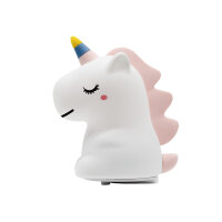 LED Nachtlicht - Einhorn, mit Fernbedienung, weiß, 11cm, USB Lithium Ionen Akku