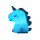 LED Nachtlicht - Einhorn, mit Fernbedienung, weiß, 11cm, USB Lithium Ionen Akku