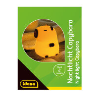 LED Nachtlicht - Capybara, weiß, 14cm, USB Lithium Ionen Akku
