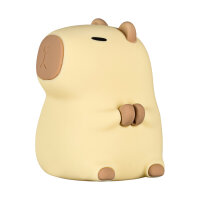 LED Nachtlicht - Capybara, weiß, 14cm, USB Lithium Ionen Akku