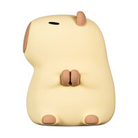 LED Nachtlicht - Capybara, weiß, 14cm, USB Lithium Ionen Akku