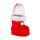 Nikolausstiefel - Filzbezug rot/weiß, 14 x 8 x 13,5 cm