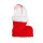 Nikolausstiefel - Filzbezug rot/weiß, 14 x 8 x 13,5 cm