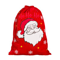 Weihnachtsgeschenksack - mit Motiv, rot, 50 x 70 cm, Samt