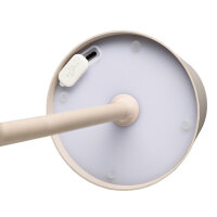LED Tischleuchte - touch, Akku, USB, beige, 11 x 38 cm, dimmbar, Innen und Außen
