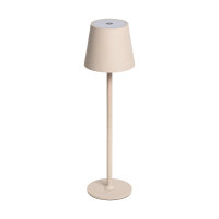 LED Tischleuchte - touch, Akku, USB, beige, 11 x 38 cm, dimmbar, Innen und Außen