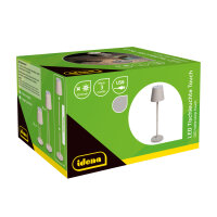 LED Tischleuchte - touch, Akku, USB, grau, 11 x 38 cm,...