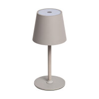 LED Tischleuchte - touch, Akku, USB, grau, 11 x 38 cm, dimmbar, Innen und Außen