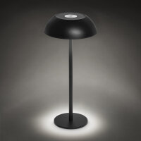 LED Tischleuchte -  touch, Akku, USB, schwarz, 15 x 33 cm, dimmbar, Innen