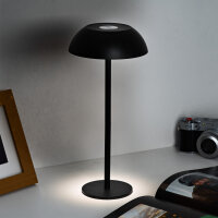 LED Tischleuchte -  touch, Akku, USB, schwarz, 15 x 33 cm, dimmbar, Innen