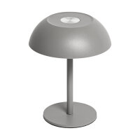 LED Tischleuchte - touch, Akku, USB, grau, 15 x 33 cm, dimmbar, Innen
