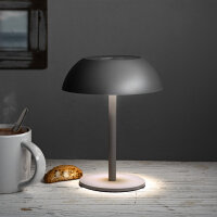 LED Tischleuchte - touch, Akku, USB, grau, 15 x 33 cm, dimmbar, Innen