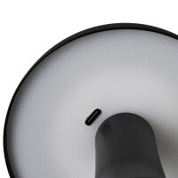 LED Tischleuchte - touch, Pilzform, Akku, USB C, schwarz, 10 x 16,5 cm, dimmbar, Innen