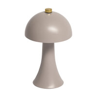 LED Tischleuchte - touch, Pilzform, Akku, USB C, grau, 10...