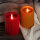 LED Echtwachskerze - Flackerlicht, 6h Timer, warmweiß, 7,5 x 11 cm, batteriebetrieben, 4fach sortiert
