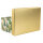 Geschenkbox Tanne - grün/gold, 20 x 15 x 9 cm